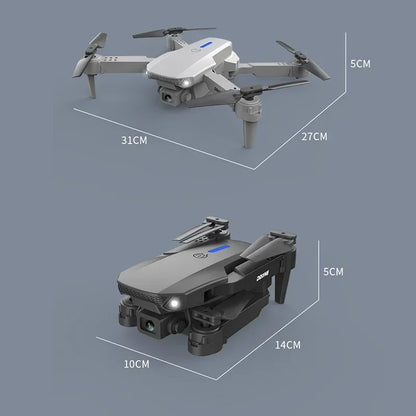 ​​Foldable New E88 Pro RC Drone with 4K Professional 1080P Wide Angle Dual HD Camera WIFI FPV Quadcopter Height Hold​